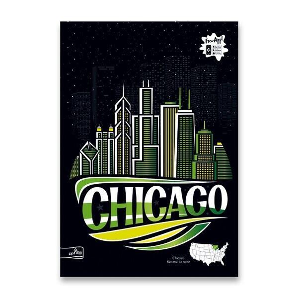 Sešit 444 Premium Metallic Cities  Chicago