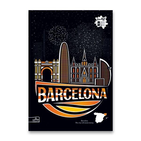 Sešit 444 Premium Metallic Cities  Barcelona