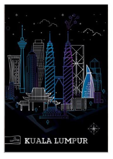 Sešit 444 Premium Metallic Cities Kuala Lumpur