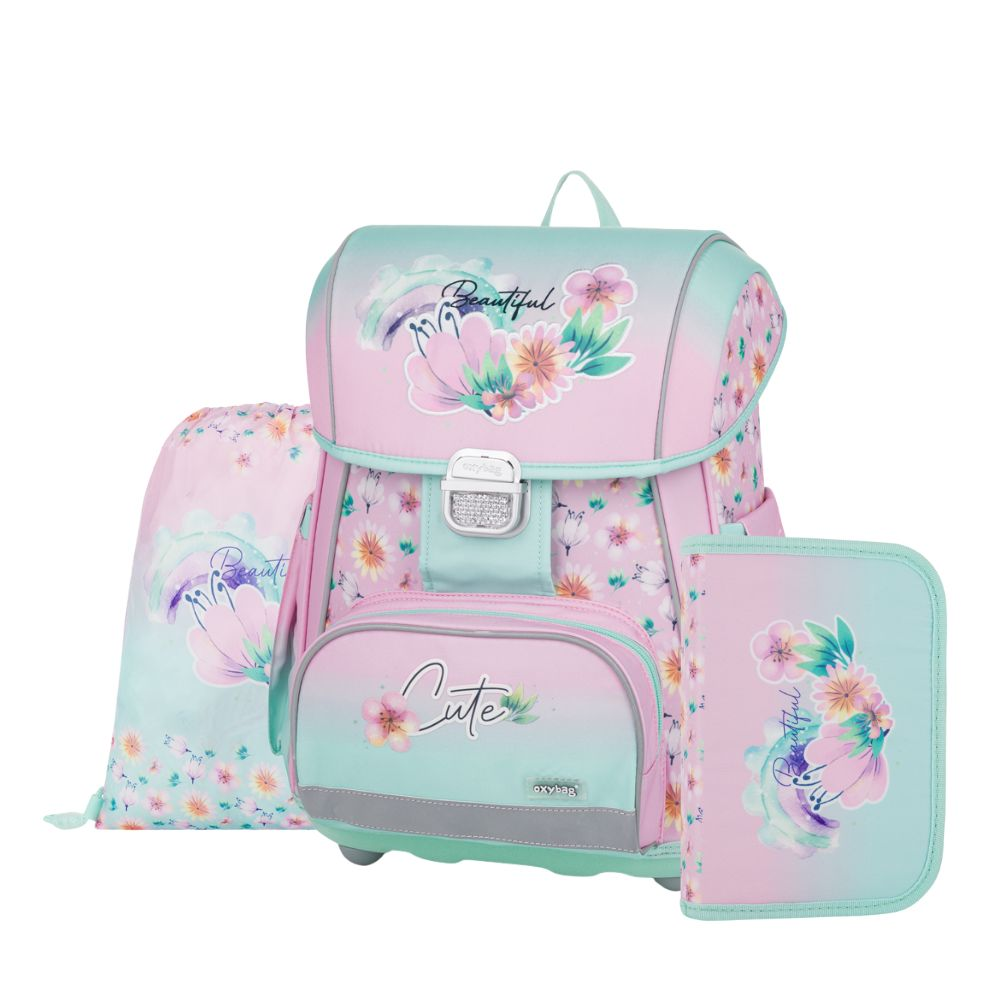 Školní set PREMIUM Flowers - 3dílný