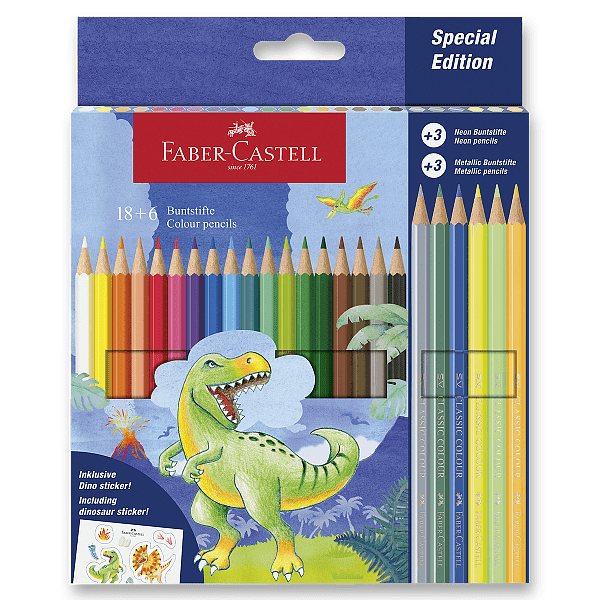 Pastelky Faber-Castell Dinosaurus - 24 barev
