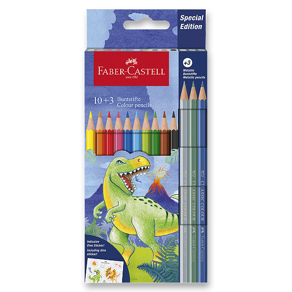 Pastelky Faber.Castell Dinosaurus - 13 barev