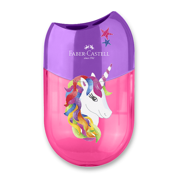 Ořezávátko Faber-Castell Unicorn - 2 otvory, s odpadní nádobkou