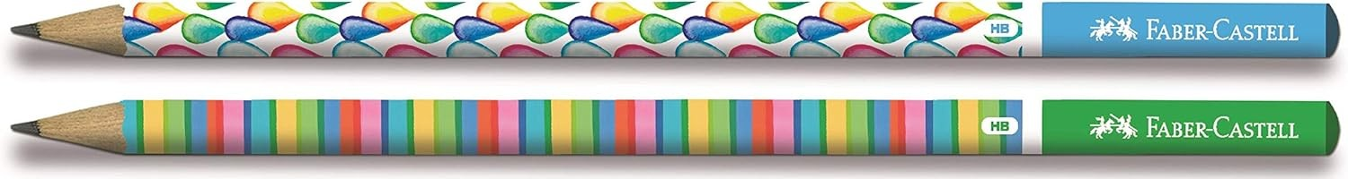 Grafitová tužka Faber-Castell Bubble, tvrdost HB proužky