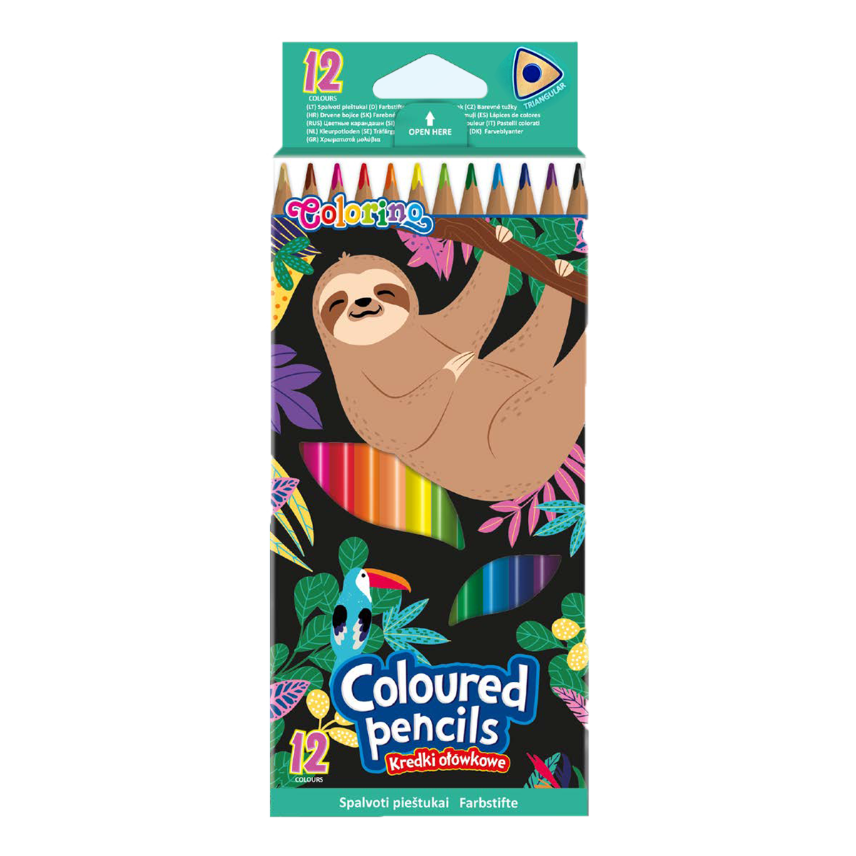 Pastelky trojhranné Colorino Wildkid 12 barev