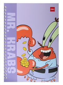 Blok spirála SpongeBob A5, linka, 60 listů Mr. Krabs