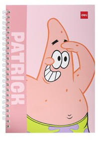 Blok spirála SpongeBob A5, linka, 60 listů Patrick