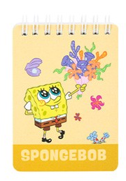Blok spirála SpongeBob A7 čtvereček, 100 listů žlutý