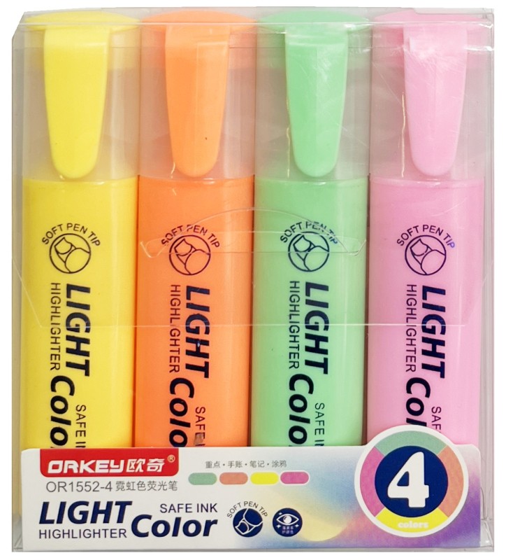 Zvýrazňovače pastel 4 ks
