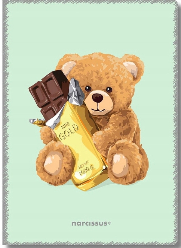 Sešit 565 A5 Medvídek Teddies, čtvereček Gold