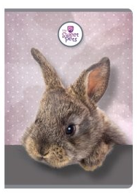Sešit A5 96 listů, čtverečkovaný The Sweet Pets králík