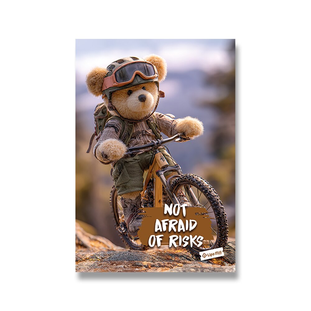 Sešit MAR-MAR Premium Teddy Bear - A4, linkovaný - NOT AFRAID