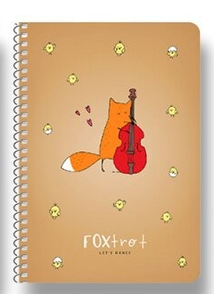 Kroužkový blok Shkolyaryk FOXtrot - A5, čtverečkovaný, 96 listů 