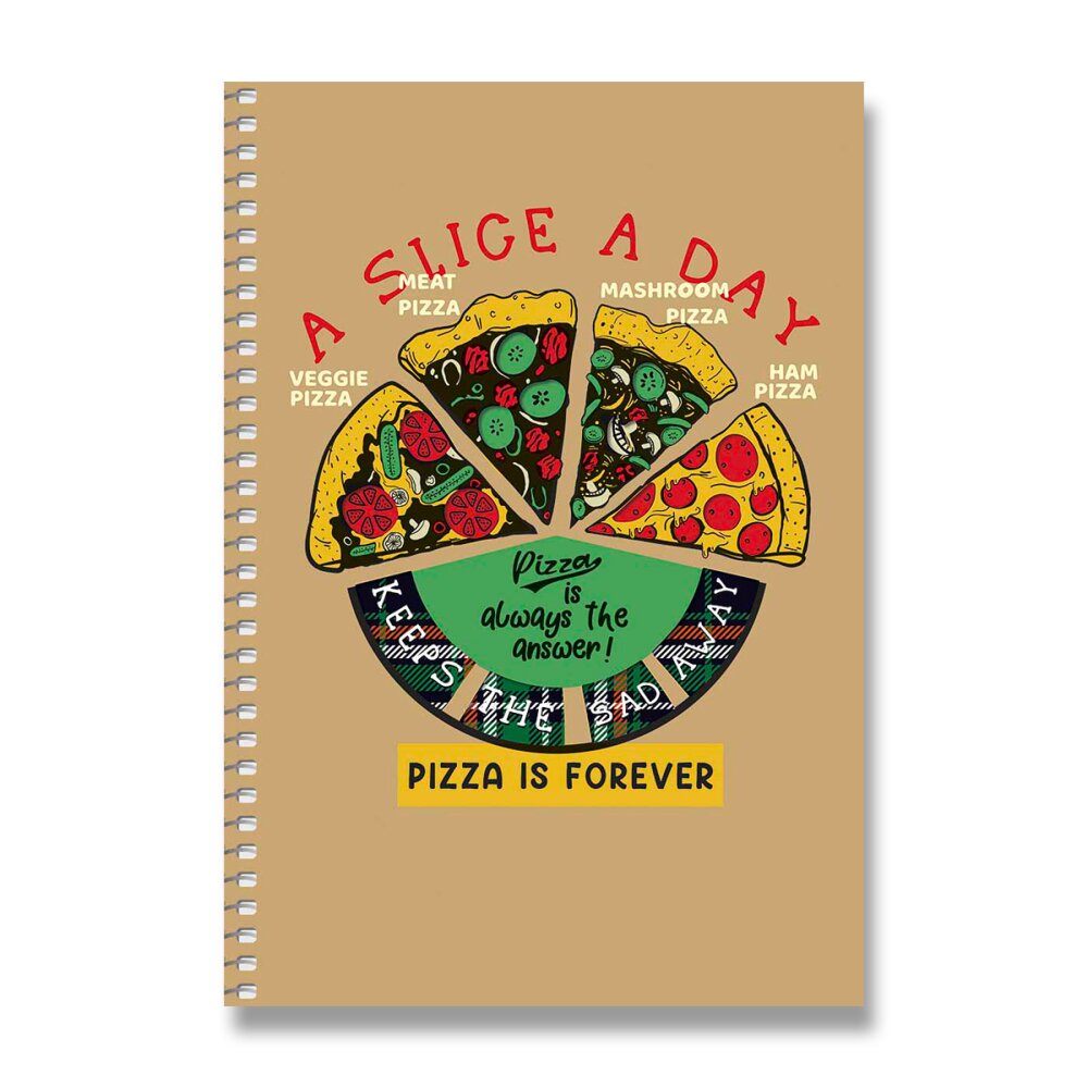 Kroužkový blok Shkolyaryk Happy - A5, čtverečkovaný, 96 listů Pizza