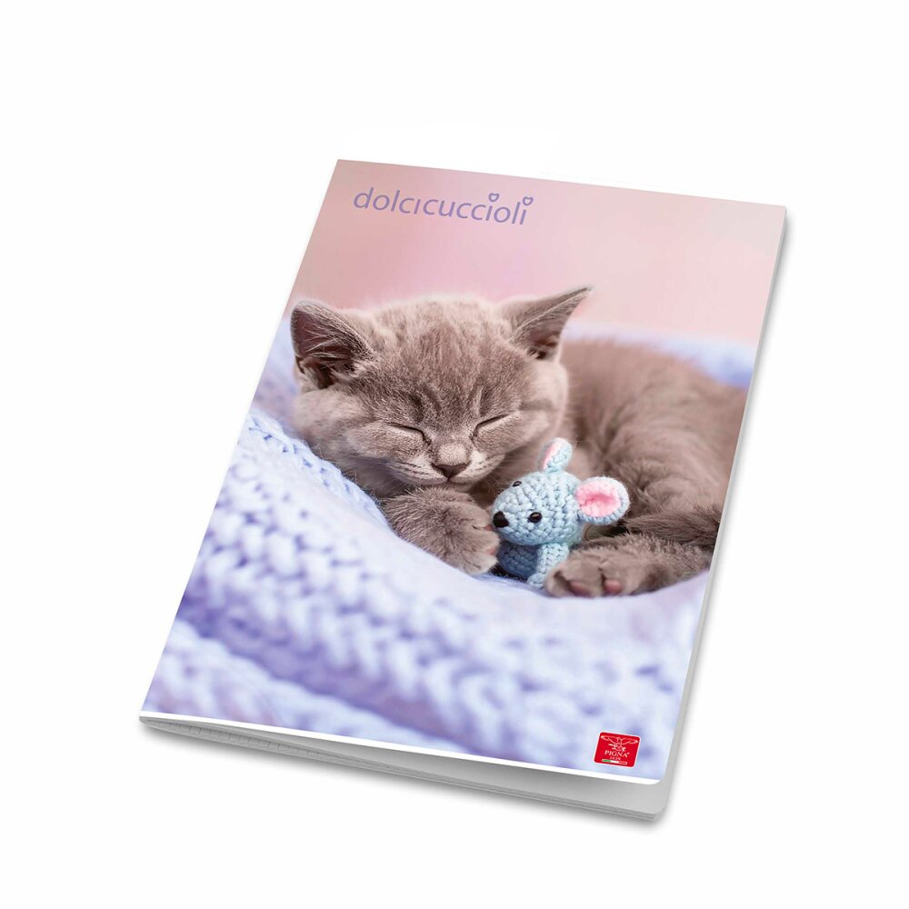 Školní sešit Pigna Dolci Cuccioli - A4, linkovaný, 21 listů Myška