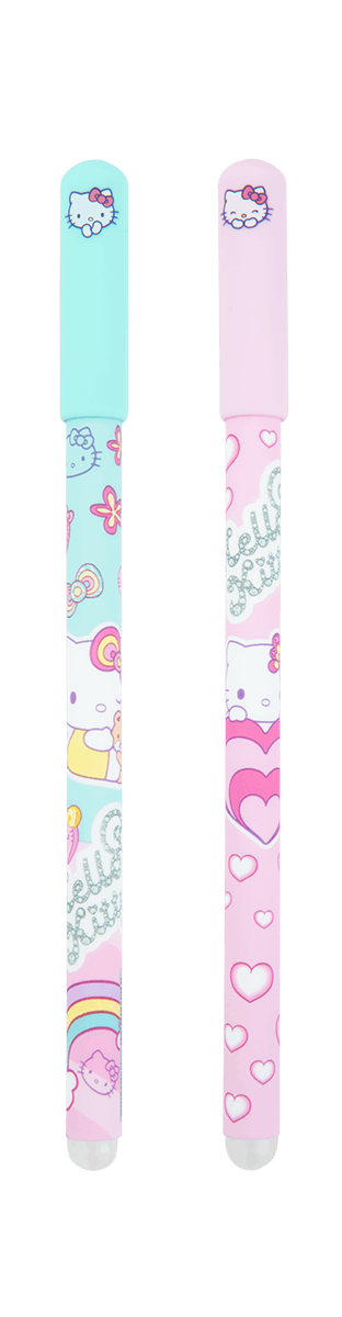 Colorino gumovatelné pero, Hello Kitty, s víčkem, modrá náplň sv. růžové