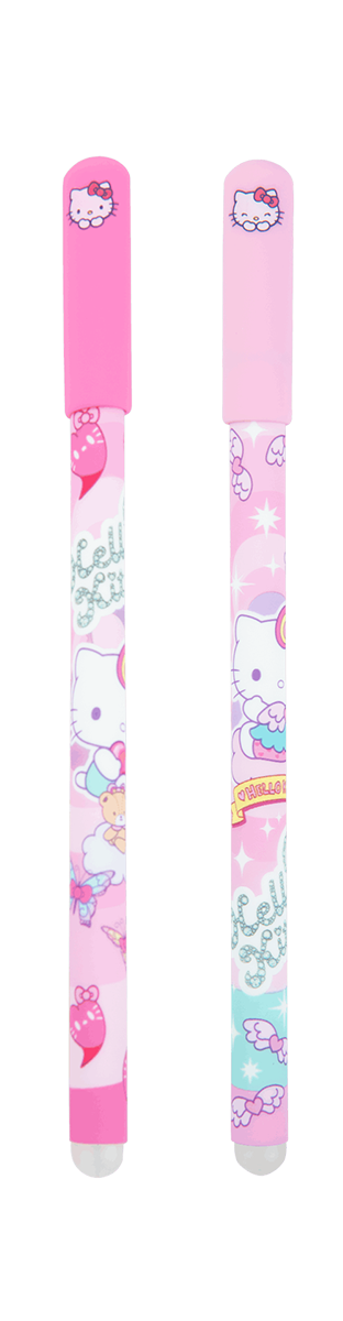 Colorino gumovatelné pero, Hello Kitty, s víčkem, modrá náplň tm. růžová