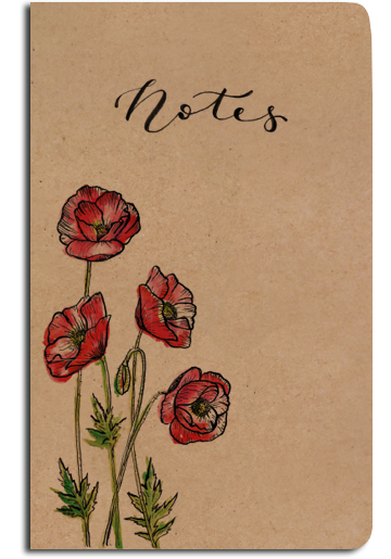 Notes A5 - linkovaný - KRAFT Vlčí máky
