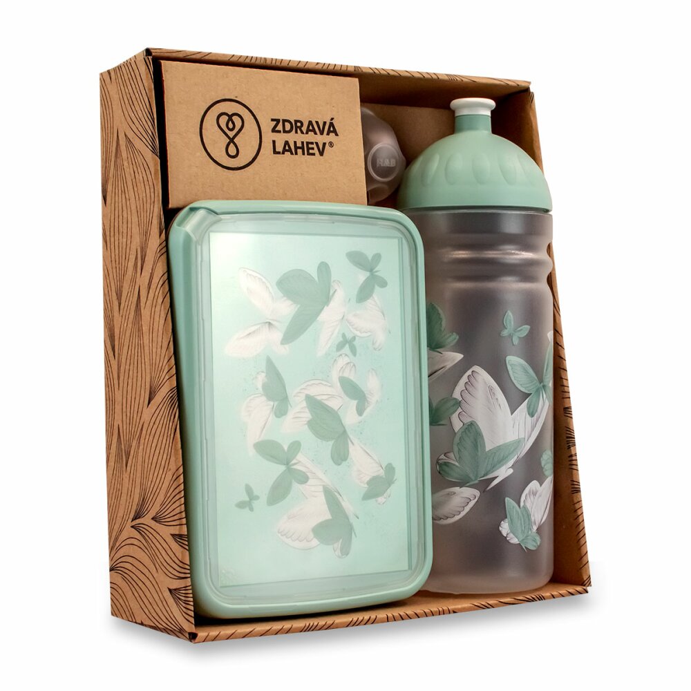Set Zdravá lahev 0,7 l a Zdravá sváča - butterfly