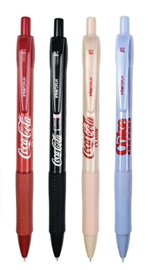 Propiska Coca-Cola 0,7 mm, modrá náplň - sv. modrá