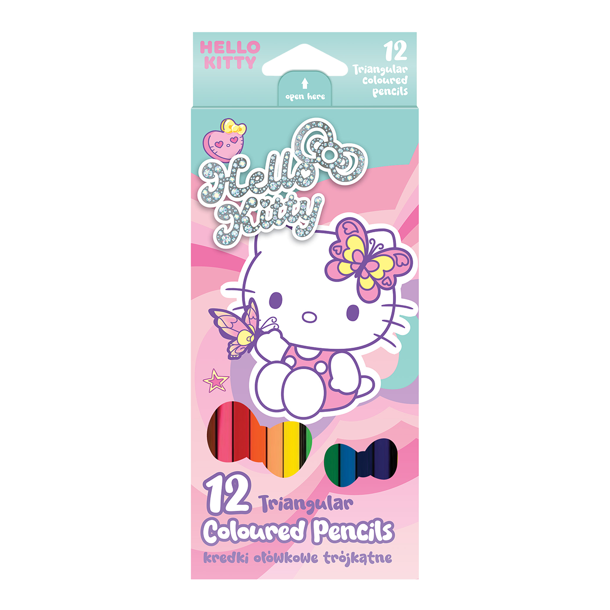 Pastelky trojhranné Colorino Hello Kitty 12 barev