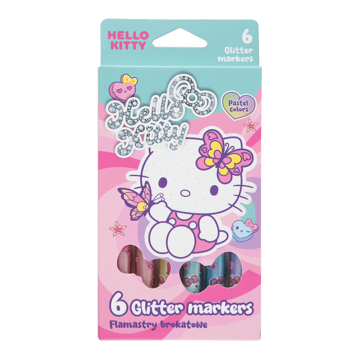 Popisovače s glitry Colorino Hello Kitty 6 barev