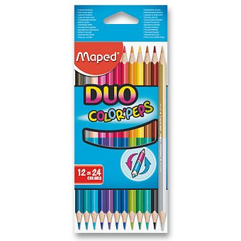 Pastelky Maped DUO - oboustranné 12/24 barev