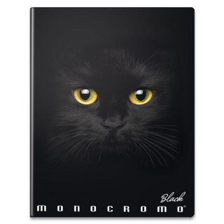 Sešit 444 A4 linkovaný, 40 listů, Pigna Monocromo black kočka
