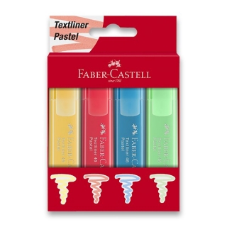 Zvýrazňovač Faber-Castell 4 ks pastel
