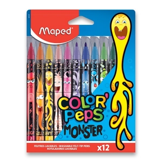 Dětské fixy Maped Color´Peps Monster 12 barev