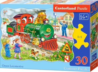 Puzzle 30 - Zelená lokomotiva
