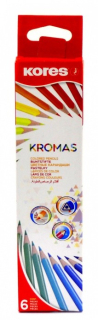 Trojhranné pastelky Kores Kromas 3 mm - 6 barev