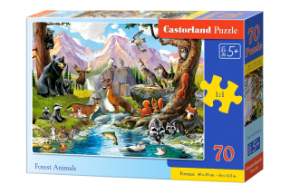 Puzzle Castorland Lesní zvířata 70 dílků