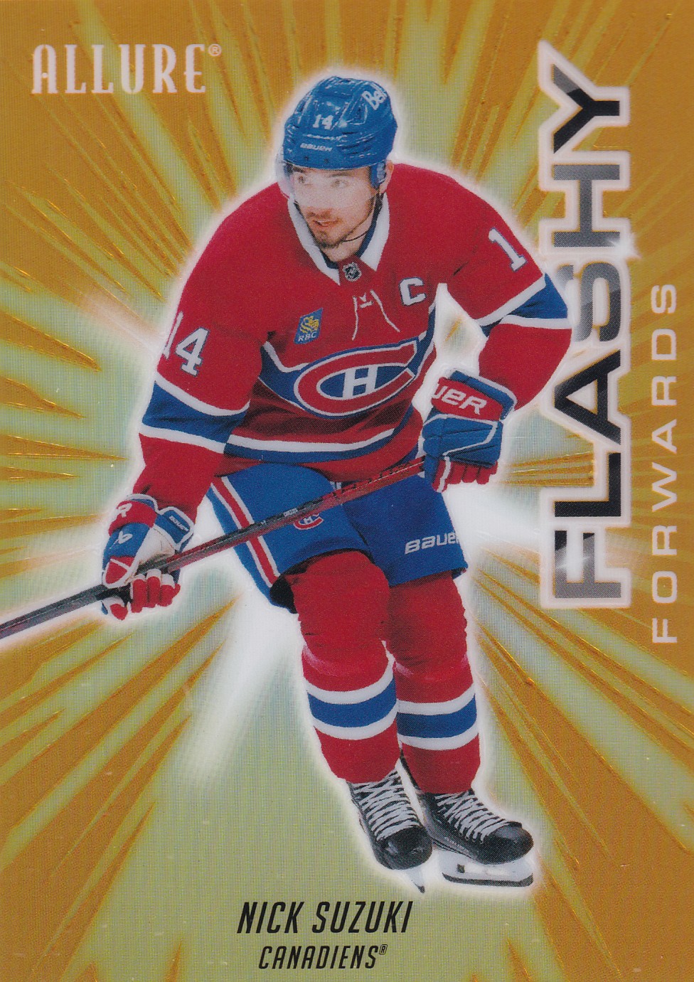 Nick Suzuki - 2025/26 UD Allure Hockey - Flashy Forwards Orange Parallel - #FF-5