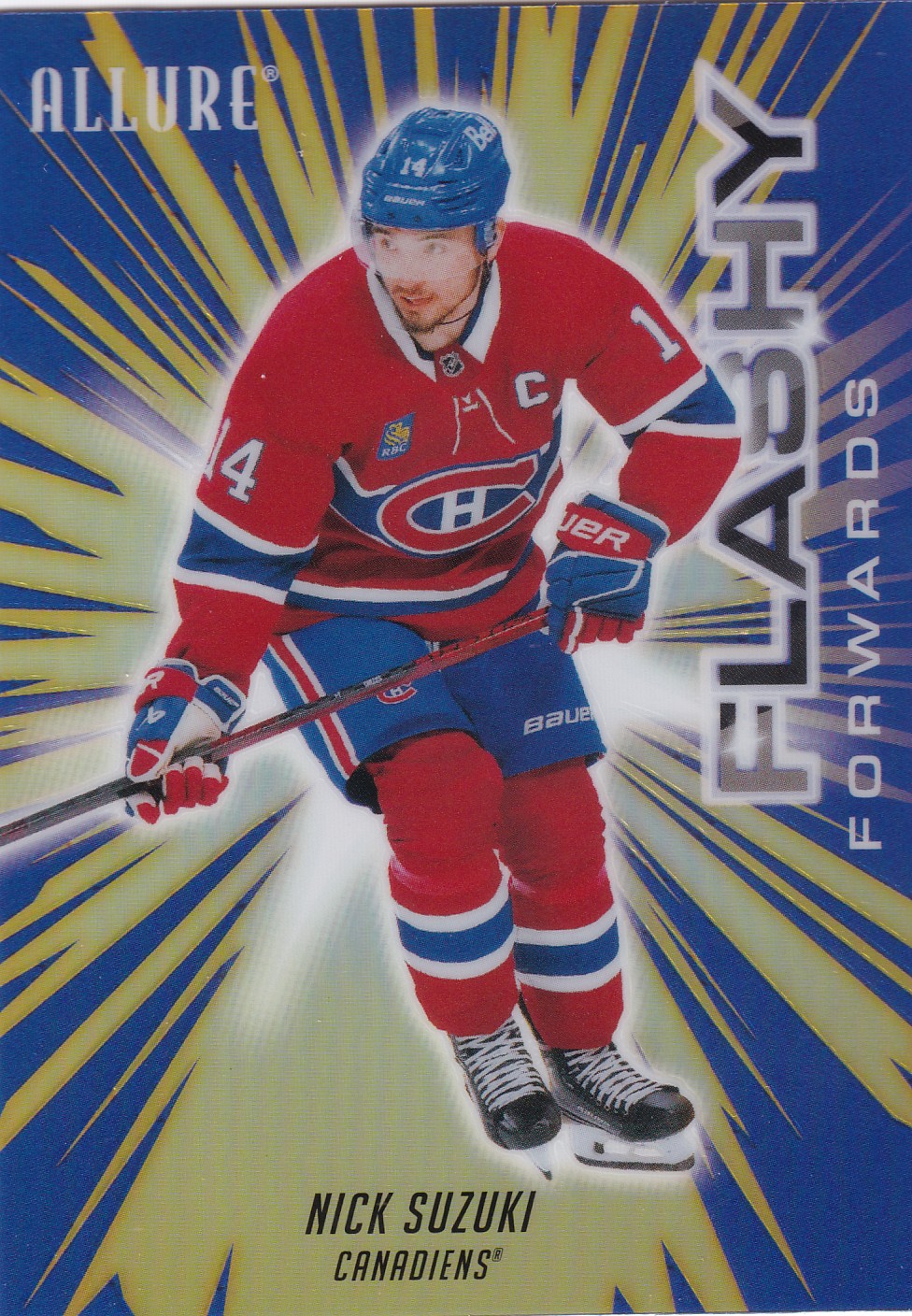 Nick Suzuki - 2025/26 UD Allure Hockey - Flashy Forwards Blue Parallel - #FF-5