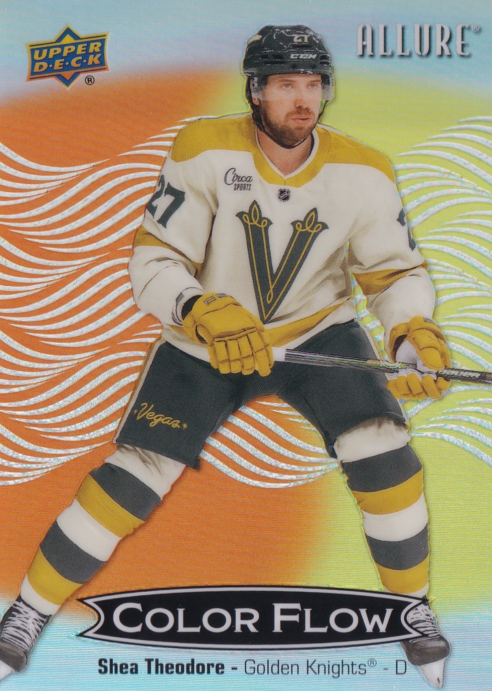 Shea Theodore - 2024/25 UD Allure Hockey Color Flow Orange-Yellow - #CFL-53