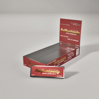 R420 cigaretové papírky krátké - Shorts v červené nebo stříbrné barvě - box 25 ks