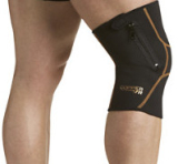 COPPER Fit PLus bandáž na koleno neoprenová se zapínáním na zip