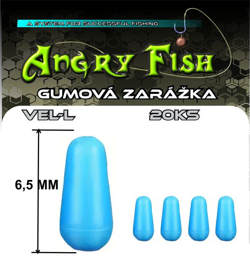 GUMOVÁ ZARÁŽKA MODRÁ  6,5MM