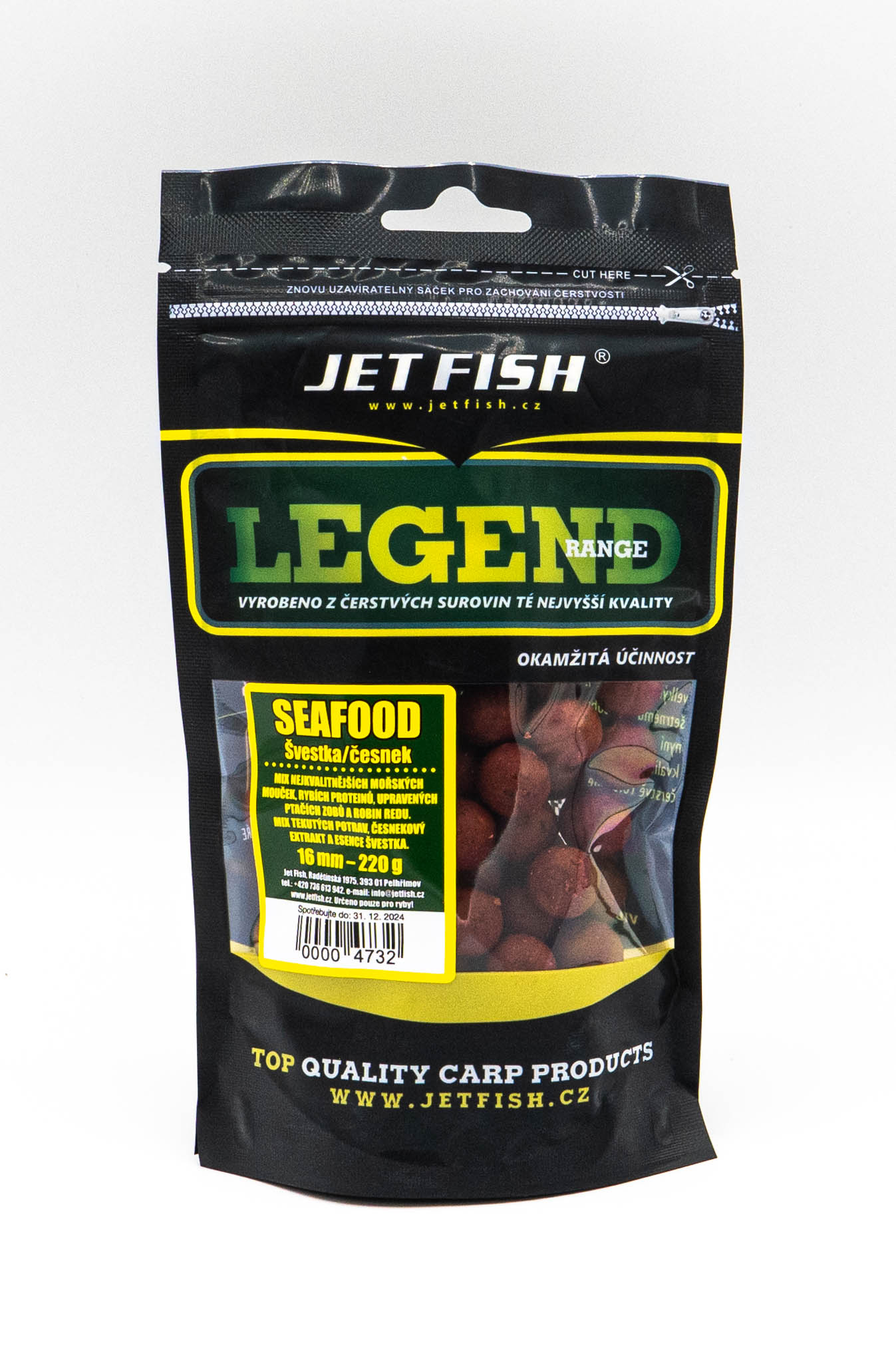 Legend Range boilie 220g - 16mm SEAFOOD - ŠVESTKA / ČESNEK
