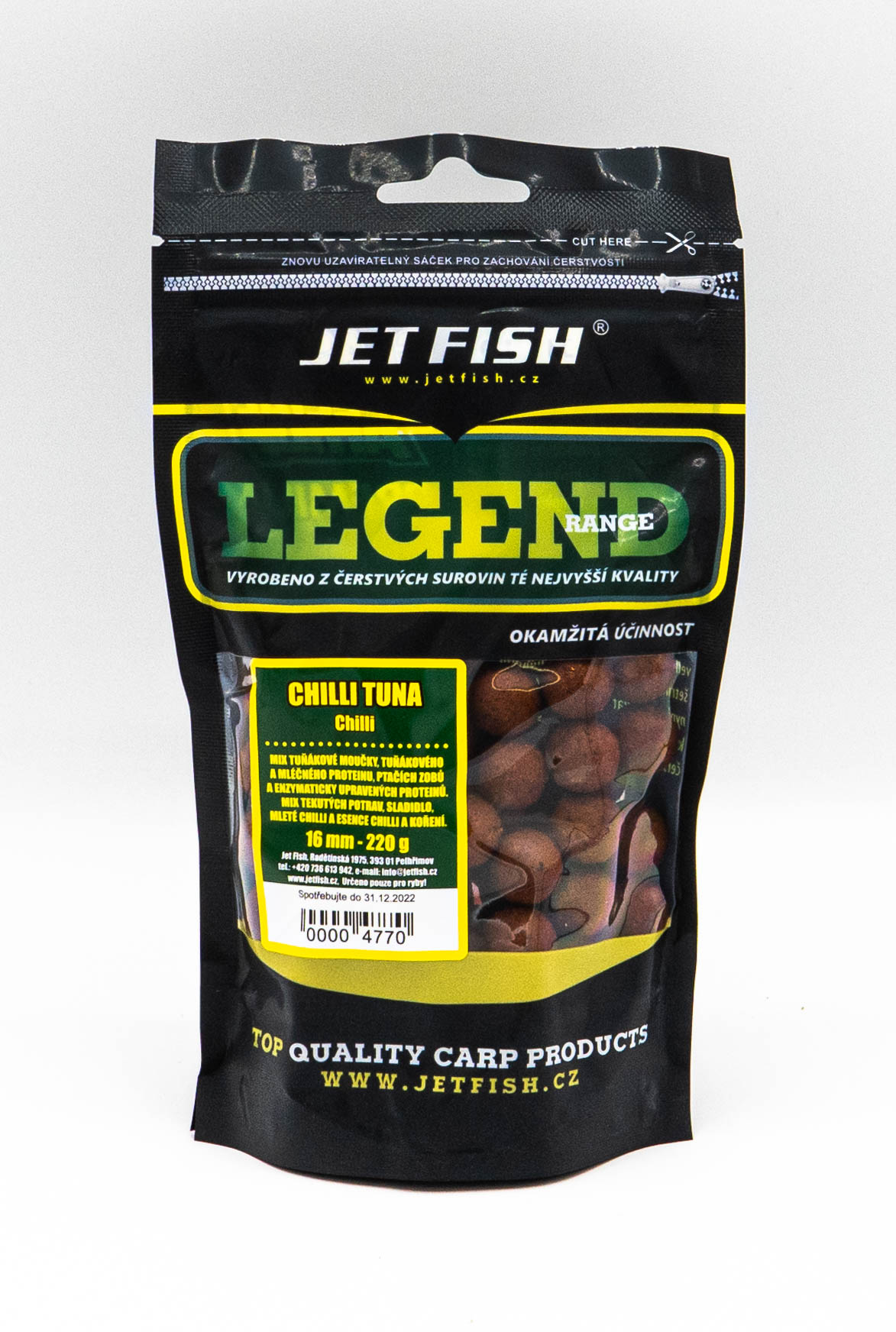 Legend Range boilie 220g - 16mm CHILLI TUNA - CHILLI