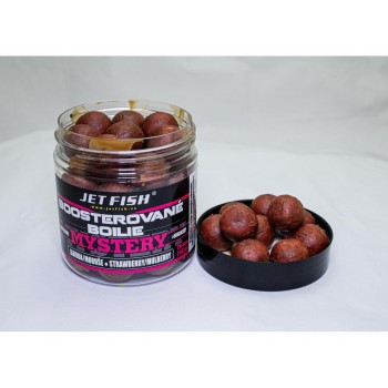Mystery - Boosterované boilie 250ml - 20mm JAHODA / MORUŠE