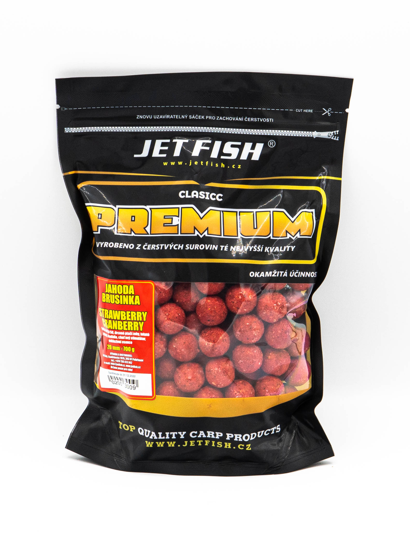 Premium clasicc boilie 700g - 20mm JAHODA / BRUSINKA