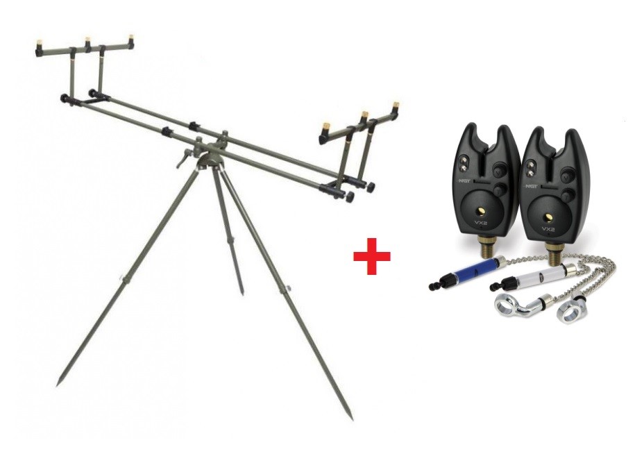 ZFISH TRIPOD ELITE 3 RODS + 2X HLÁSIČ VX2 + 2X INDIKÁTOR ZÁBĚRU ZDARMA!