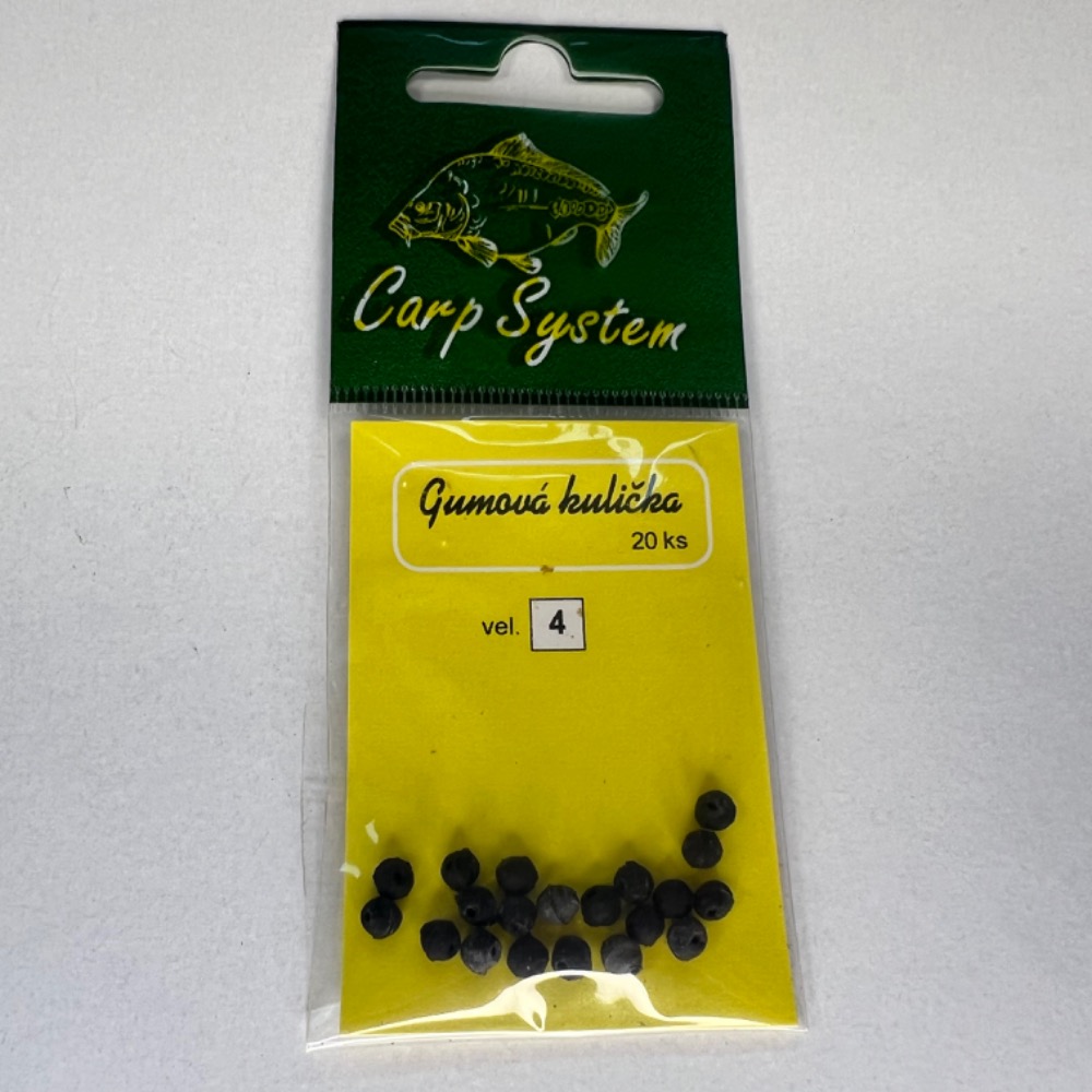 Gumová kulička 4mm černá