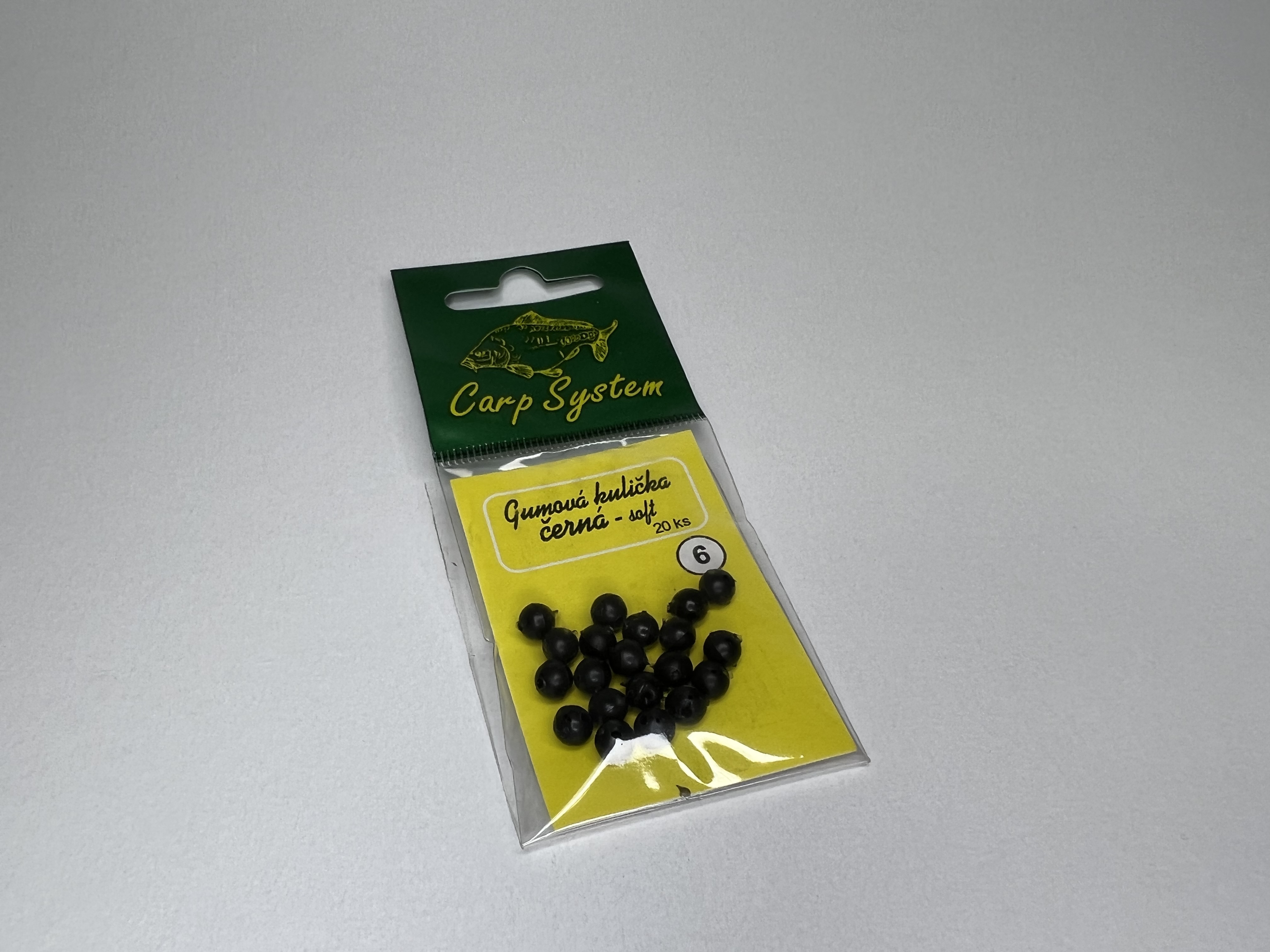 Gumová kulička 6mm černá