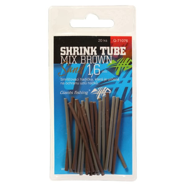 GIANTS FISHING SMRŠŤOVACÍ HADIČKA MIX BAREV SHRINK TUBE BROWN-SAND 1,6MM,20KS