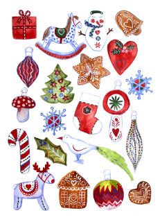 Plakát Skandinávské Vánoce A4