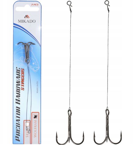 MIKADO HOTOVÝ PŘÍDAVNÝ WOLFRAM STINGER DO GUMOVÝCH NÁSTRAH / VEL.8 / 5 CM / 8 KG / 2 KS