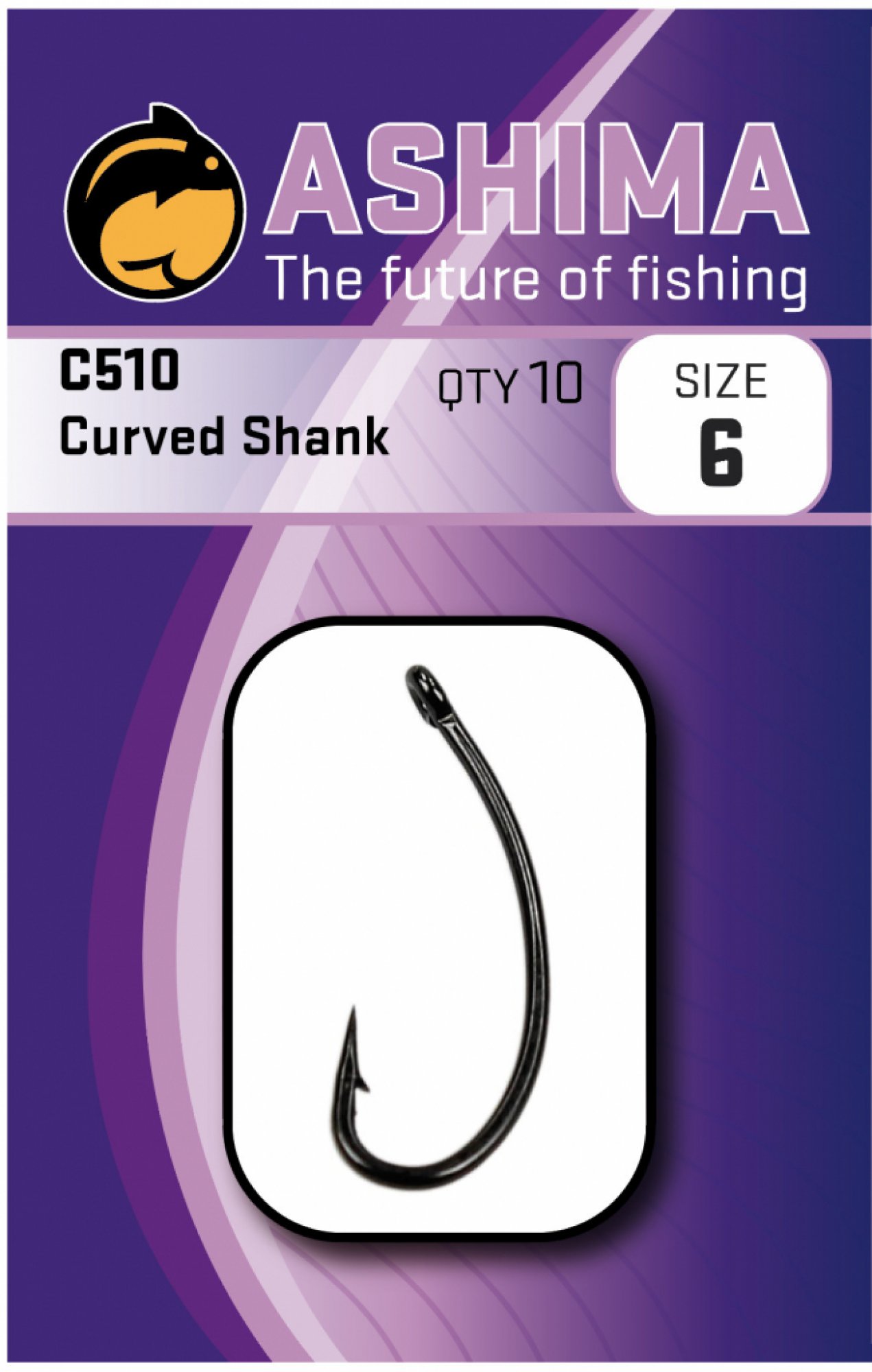 Ashima - Kaprové Háčky C510 Curved Shank 10ks / vel. 8